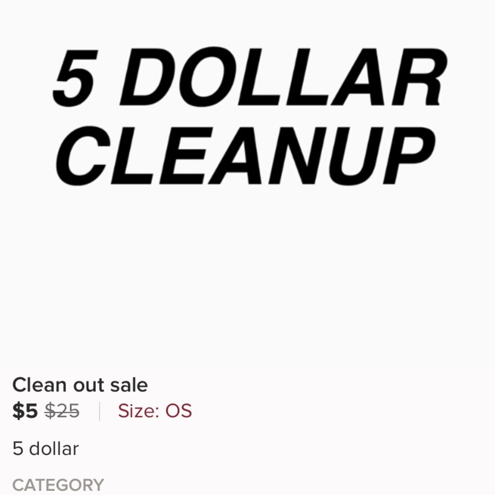 $5 clean out